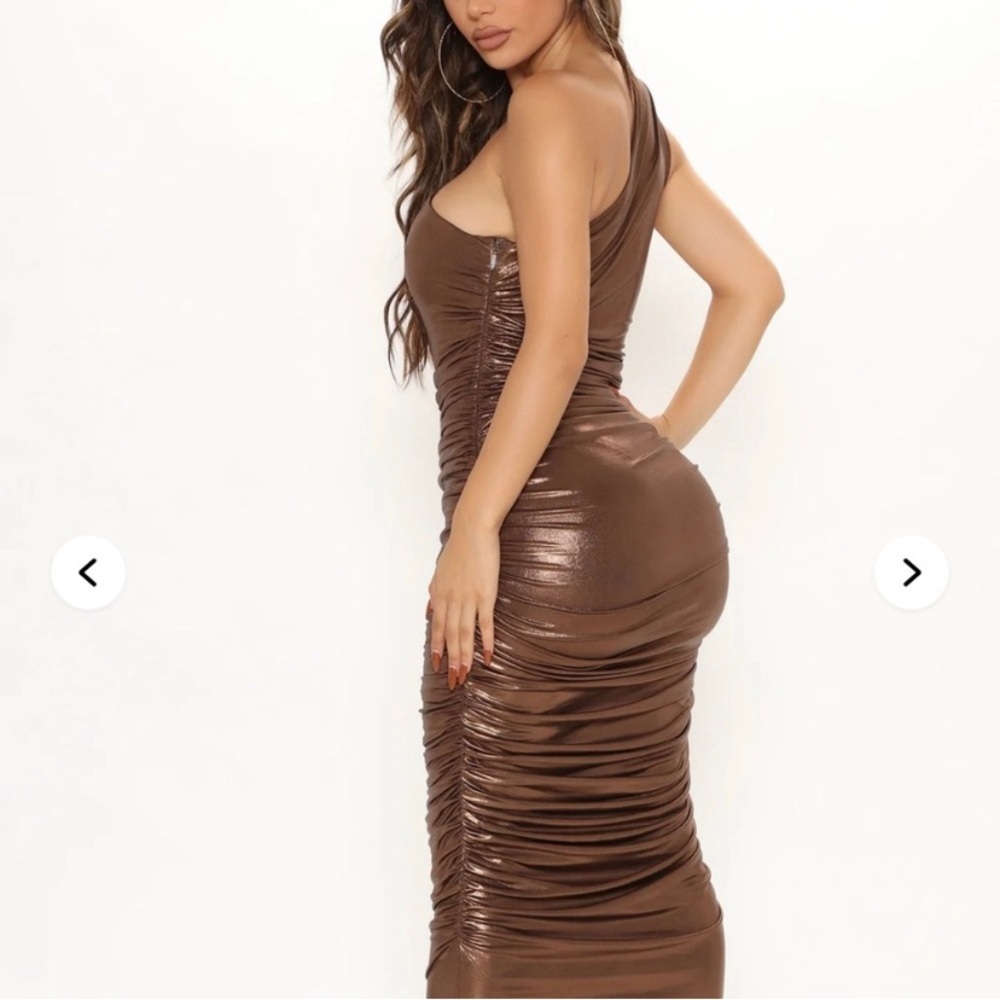 Fashion Nova | Kaelyn Metallic Midi Dress - Picture 3 of 9